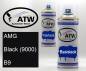 Preview: AMG, Black (9000), B9: 400ml Sprühdose + 400ml Klarlack - Set, von ATW Autoteile West.